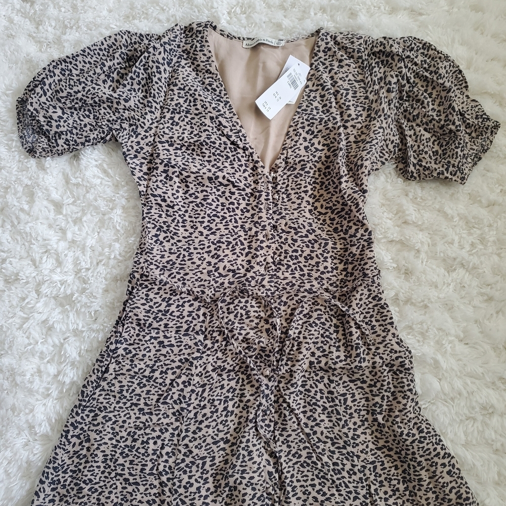 Fit and flare animal print, mini-dress